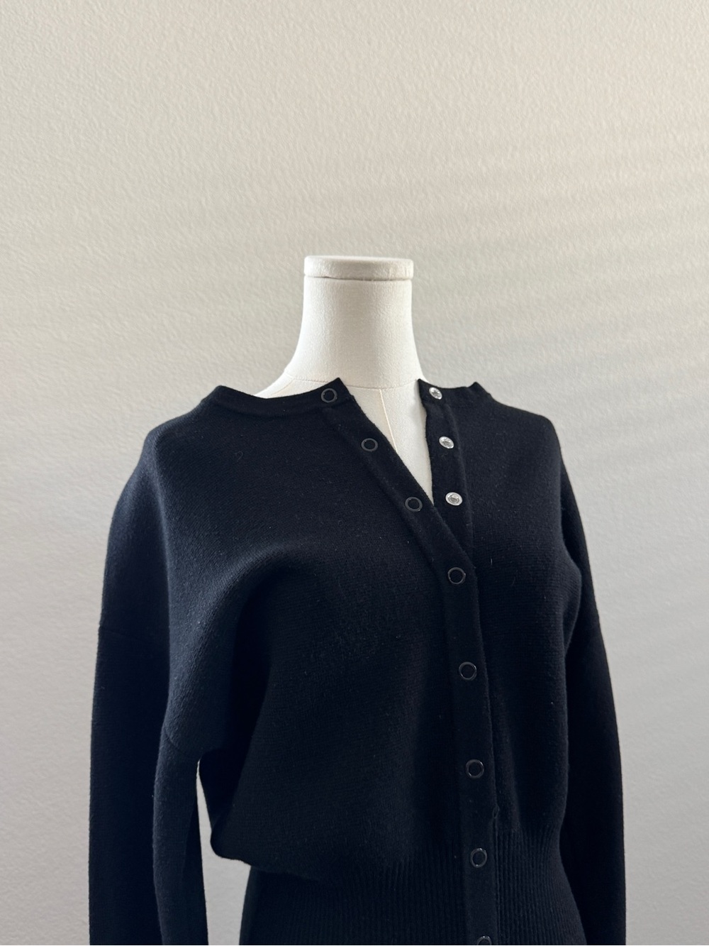 Xaden Wool Mix Knit Mini Dress - Black - Picture 5 of 6
